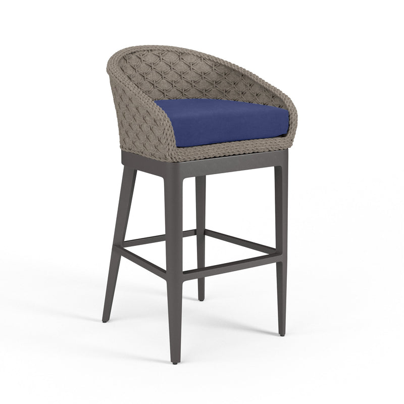 Marbella Upholstered Weather-Resistant Design Outdoor Bar Stool