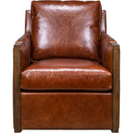 Rebecca Timeless Style Leather Swivel Chair - LOOMLAN - Club Chairs