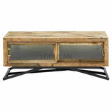 Reclaimed Coffee Table Sliding Doors - LOOMLAN - LOOMLAN - Coffee Tables