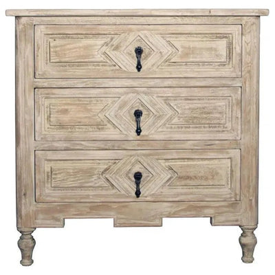 Reclaimed Lumber Anderson 3 Drawers Nightstand - LOOMLAN - CFC - Nightstands