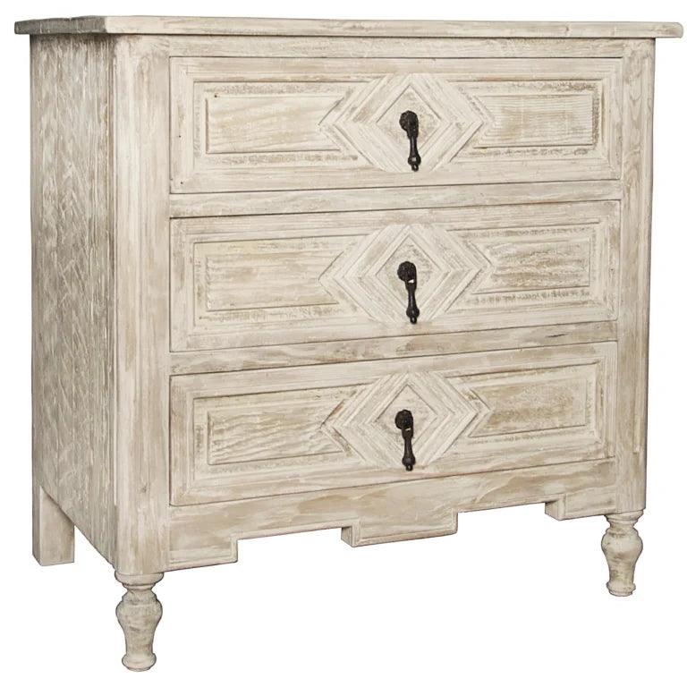 Reclaimed Lumber Anderson 3 Drawers Nightstand - LOOMLAN - CFC - Nightstands