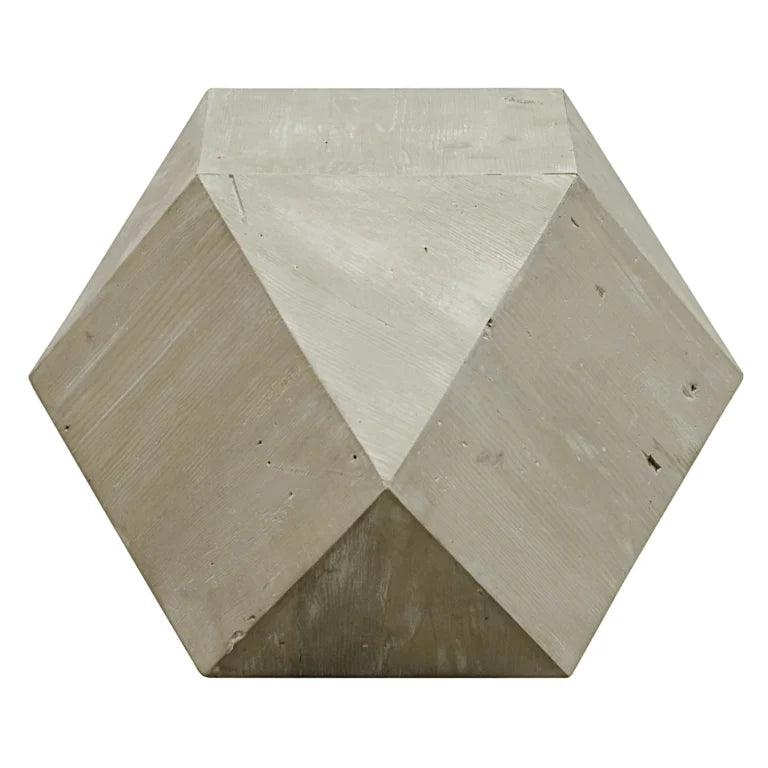 Reclaimed Lumber Iconsahedron Geometric Side Table - LOOMLAN - CFC - Side Tables