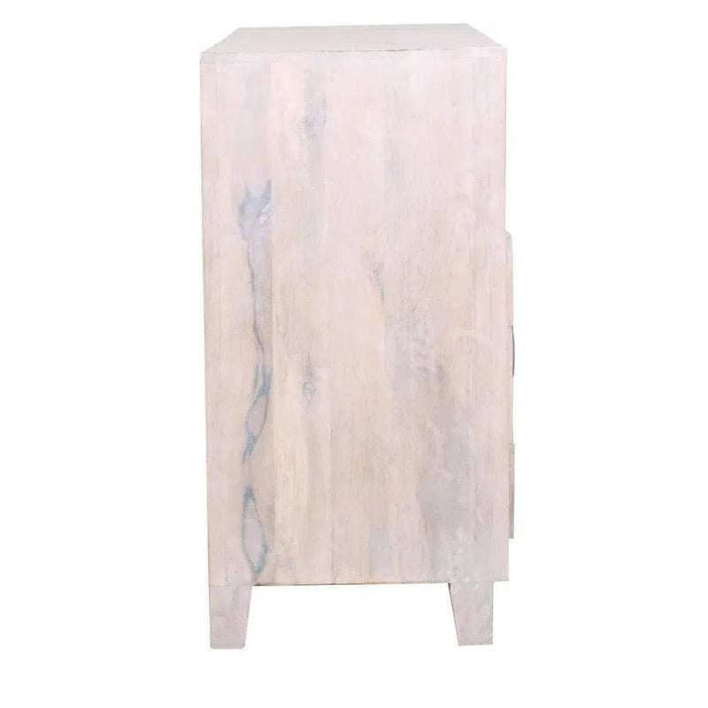 Reclaimed wood planked style whitewashed Cabinet - LOOMLAN - LOOMLAN - TV Stands & Media Centers