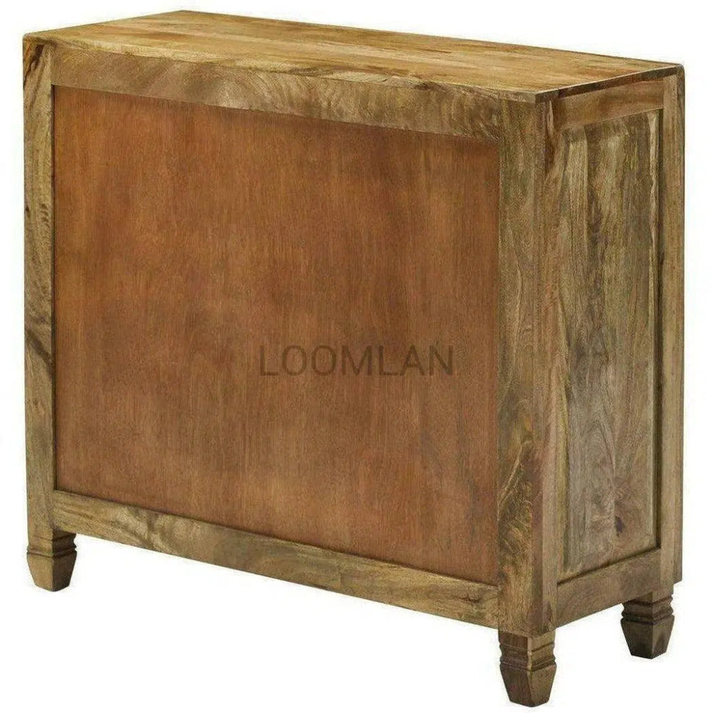 Reclaimed Wood Silver Doors Accent Cabinet - LOOMLAN - LOOMLAN - Accent Cabinets