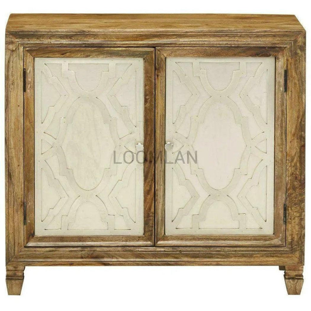 Reclaimed Wood Silver Doors Accent Cabinet - LOOMLAN - LOOMLAN - Accent Cabinets