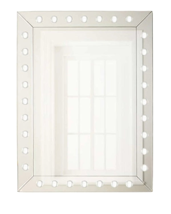 Rect Silver Framed Wall Mirror - LOOMLAN - Bassett Mirror - Wall Mirrors