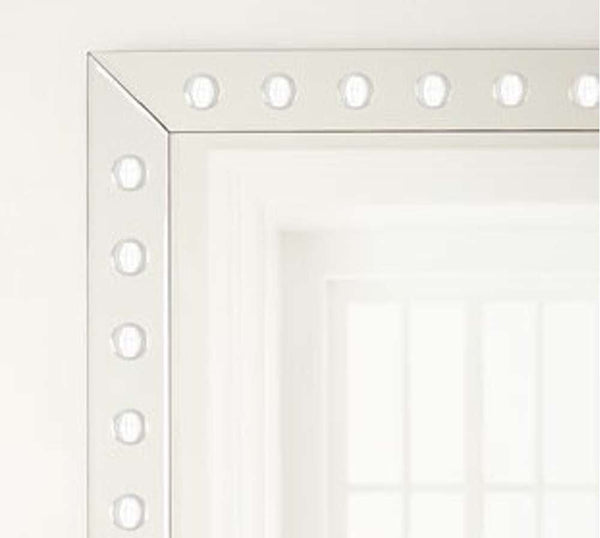 Rect Silver Framed Wall Mirror - LOOMLAN - Bassett Mirror - Wall Mirrors