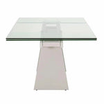 Rectangle Glass Top Extendable Dining Table - LOOMLAN - Essentials For Living - Dining Tables