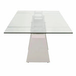 Rectangle Glass Top Extendable Dining Table - LOOMLAN - Essentials For Living - Dining Tables