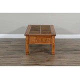 Rectangular Coffee Table Slate 2 Drawers - LOOMLAN - Sunny D - Coffee Tables