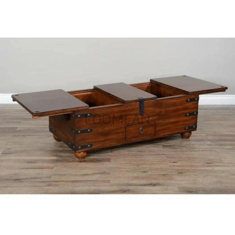 Rectangular Trunk Coffee Table Storage - LOOMLAN - Sunny D - Coffee Tables