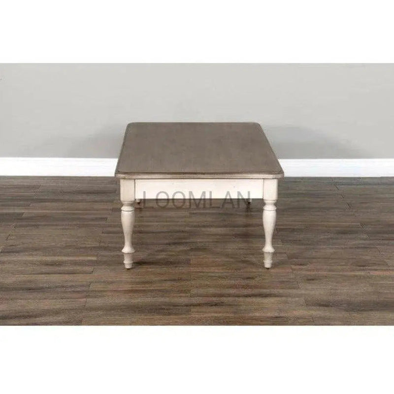 Rectangular Vintaged Cocktail Coffee Table - LOOMLAN - Sunny D - Coffee Tables