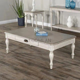 Rectangular Vintaged Cocktail Coffee Table - LOOMLAN - Sunny D - Coffee Tables