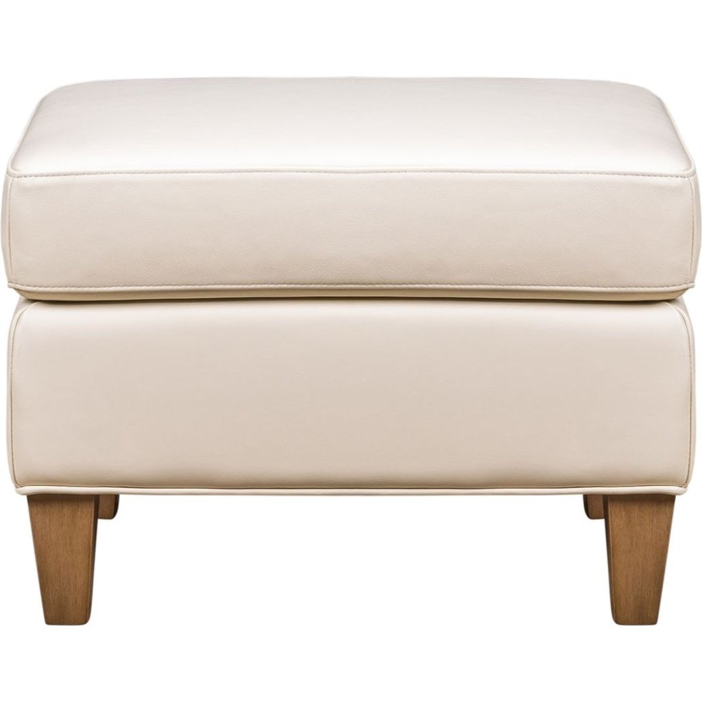 Redding Leather Ashland Pearl Chic Ottoman - LOOMLAN - Olivia + Quinn - Ottomans