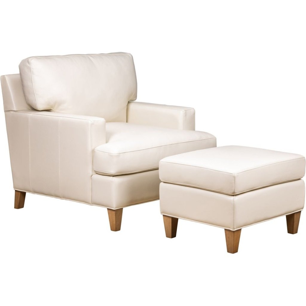 Redding Leather Ashland Pearl Chic Ottoman - LOOMLAN - Olivia + Quinn - Ottomans