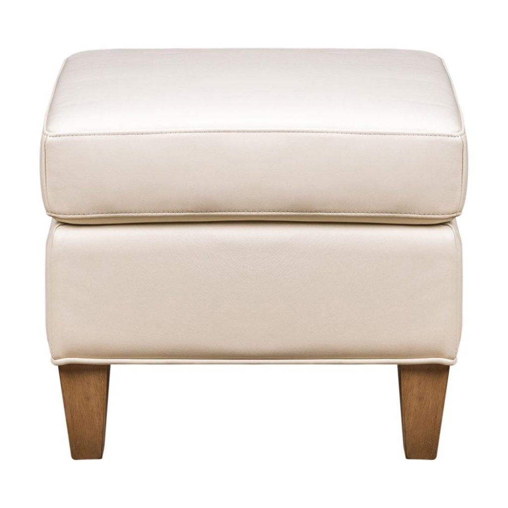 Redding Leather Ashland Pearl Chic Ottoman - LOOMLAN - Olivia + Quinn - Ottomans