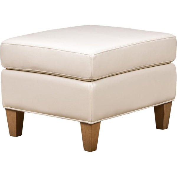 Redding Leather Ashland Pearl Chic Ottoman - LOOMLAN - Olivia + Quinn - Ottomans