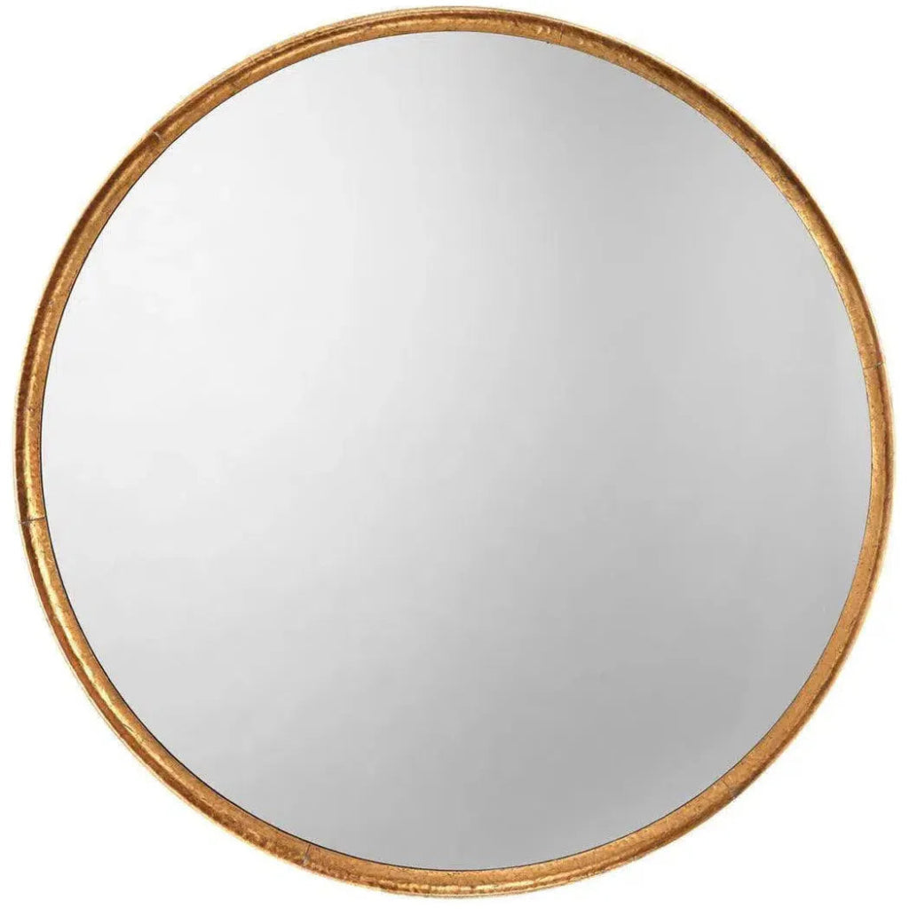 Refined Gold Round Mirror Mid Century Decor - LOOMLAN - Jamie Young - Wall Mirrors