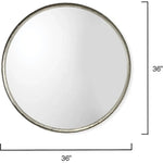 Refined Silver Round Mirror Mid Century Decor - LOOMLAN - Jamie Young - Wall Mirrors