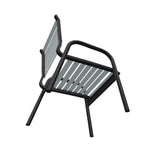 Reliance Contract Strap Stacking Bistro Chair - LOOMLAN - Outdoor Accent Chairs