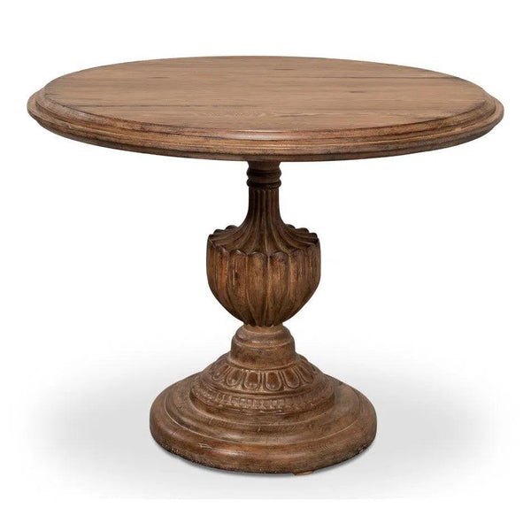 Renaissance Pedestal Round Dining Table Seats 4 - LOOMLAN - Sarreid - Dining Tables