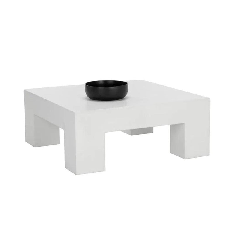 Renley Concrete Outdoor Square Coffee Table - LOOMLAN - SUNPAN - Outdoor Coffee Tables