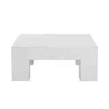 Renley Concrete Outdoor Square Coffee Table - LOOMLAN - SUNPAN - Outdoor Coffee Tables