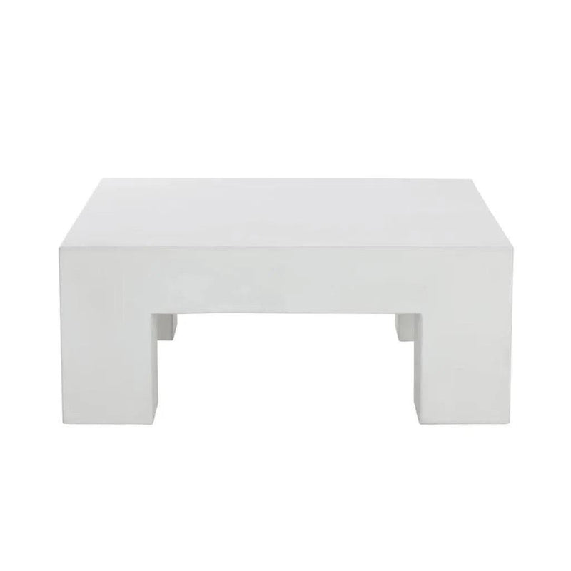 Renley Concrete Outdoor Square Coffee Table - LOOMLAN - SUNPAN - Outdoor Coffee Tables