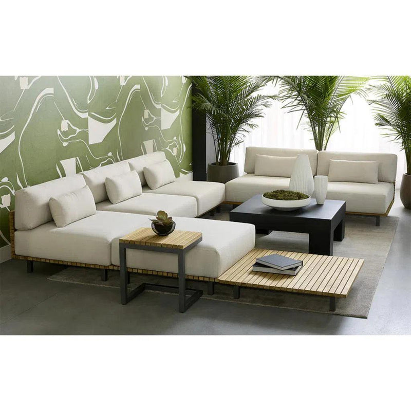 Renley Concrete Outdoor Square Coffee Table - LOOMLAN - SUNPAN - Outdoor Coffee Tables
