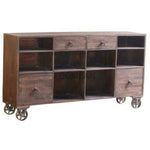 Retro Sideboard on Wheels with Drawers - LOOMLAN - LOOMLAN - Sideboards