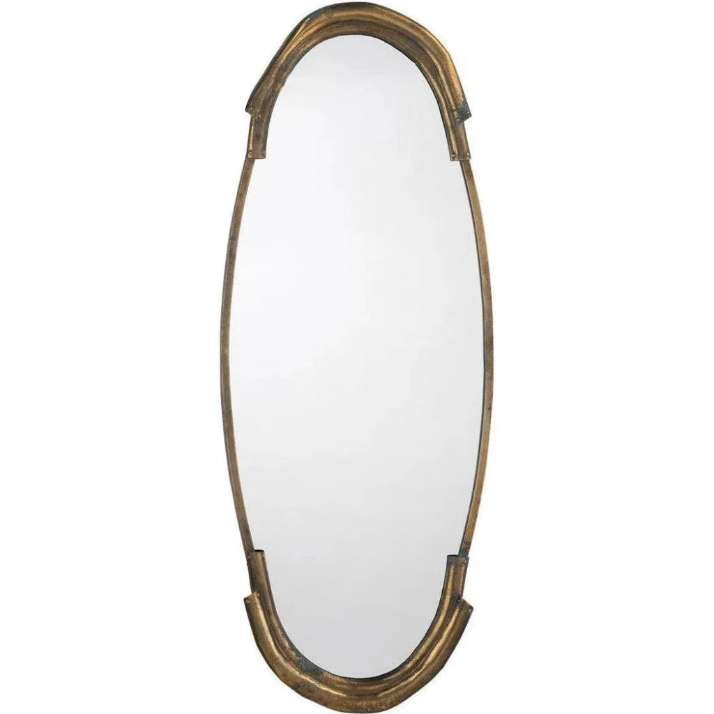 Reversible Antique Brass Aluminum Margaux Wall Mirror - LOOMLAN - Jamie Young - Wall Mirrors