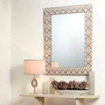 Reversible Blue Kaleidoscope Rectangle Wall Mirror - LOOMLAN - Jamie Young - Wall Mirrors