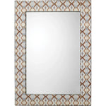 Reversible Blue Kaleidoscope Rectangle Wall Mirror - LOOMLAN - Jamie Young - Wall Mirrors