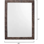 Reversible Charcoal Burl Wood Rectangle Wall Mirror - LOOMLAN - Jamie Young - Wall Mirrors