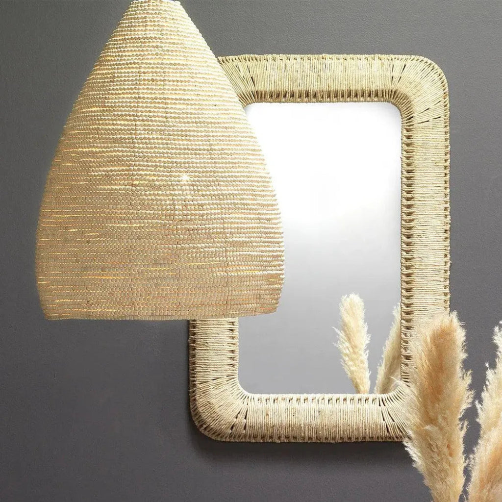 Reversible Corn Straw Rope Hollis Rectangle Wall Mirror - LOOMLAN - Jamie Young - Wall Mirrors