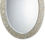 Reversible Cream Mother of Pearl Oval Wall Mirror - LOOMLAN - Jamie Young - Wall Mirrors