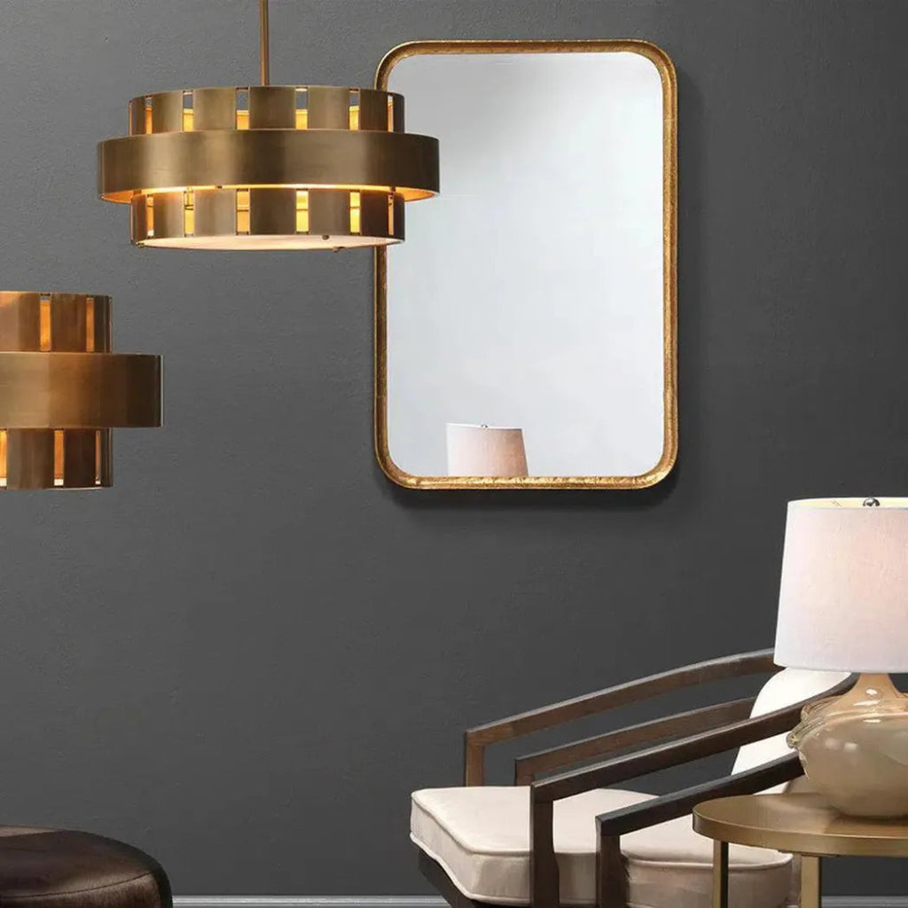 Reversible Gold Iron Principle Vanity Wall Mirror - LOOMLAN - Jamie Young - Wall Mirrors