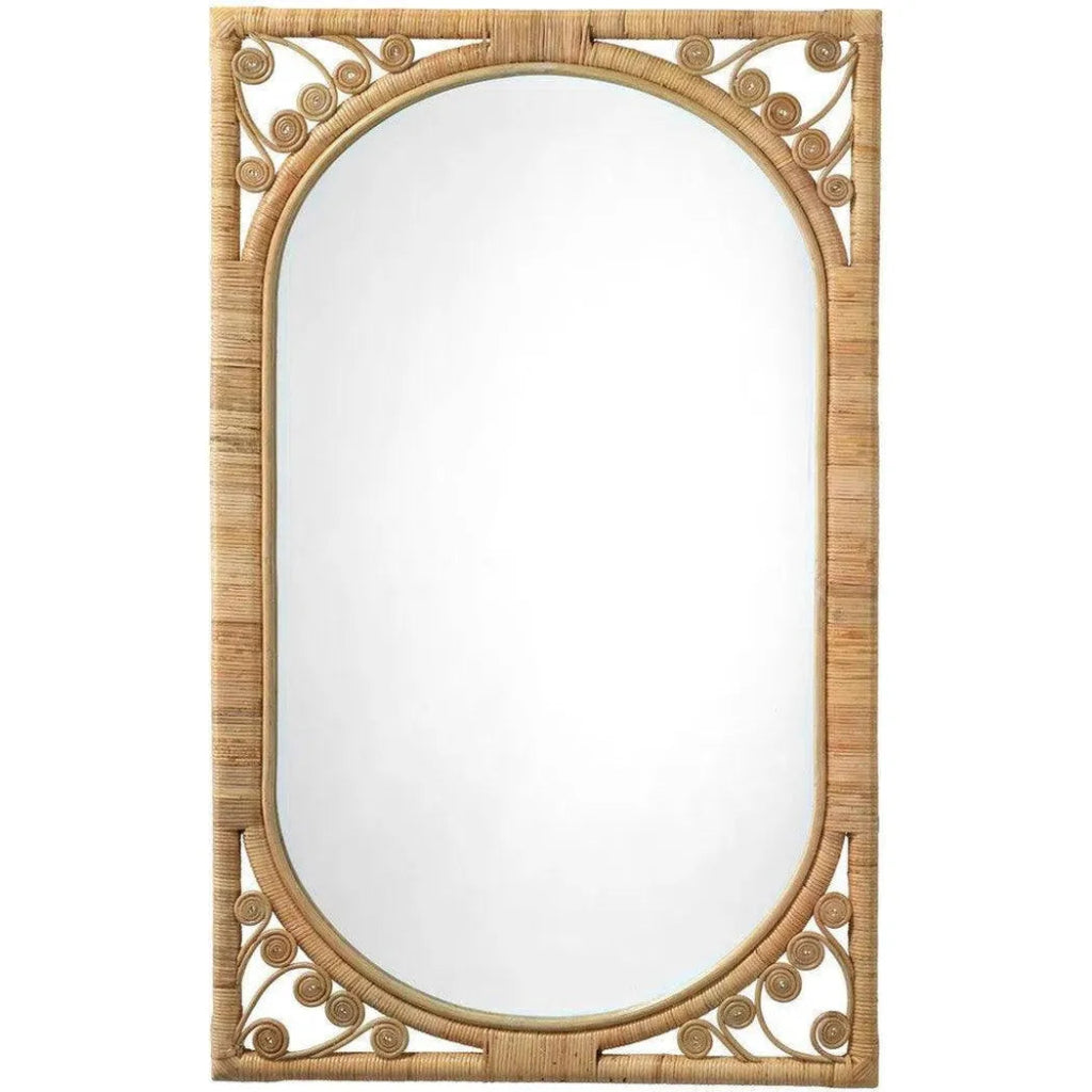 Reversible Position Natural Rattan Primrose Wall Mirror - LOOMLAN - Jamie Young - Wall Mirrors