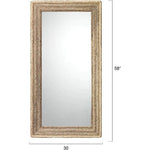 Reversible Seagrass Evergreen Rectangle Wall Mirror - LOOMLAN - Jamie Young - Wall Mirrors