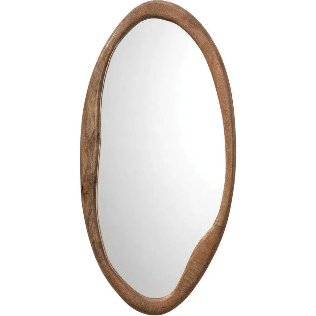 Reversible Wood Organic Oval Wall Mirror - LOOMLAN - Jamie Young - Wall Mirrors