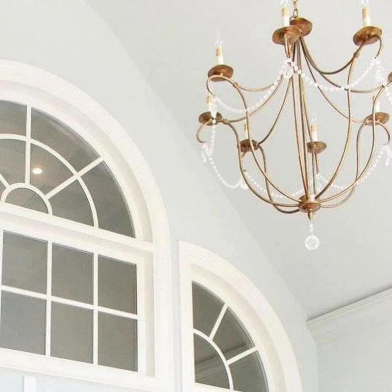 Rhine Gold Crystal Lights Gold Large Chandelier - LOOMLAN - Currey & Co - Chandeliers