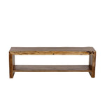 Ridge Waterfall Edge Wooden Backless Bench - LOOMLAN - SUNPAN - Bedroom Benches