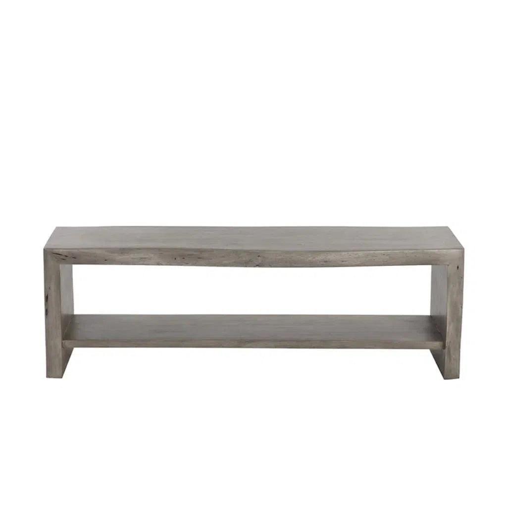 Ridge Waterfall Edge Wooden Backless Bench - LOOMLAN - SUNPAN - Bedroom Benches