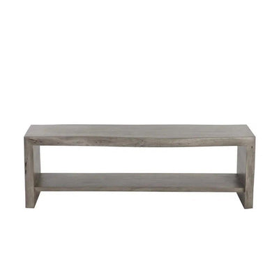 Ridge Waterfall Edge Wooden Backless Bench - LOOMLAN - SUNPAN - Bedroom Benches