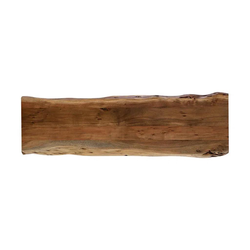 Ridge Waterfall Edge Wooden Backless Bench - LOOMLAN - SUNPAN - Bedroom Benches