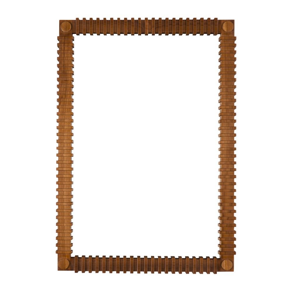 Rift Wood Framed Rectangular Wall Mirror - LOOMLAN - Wall Mirrors