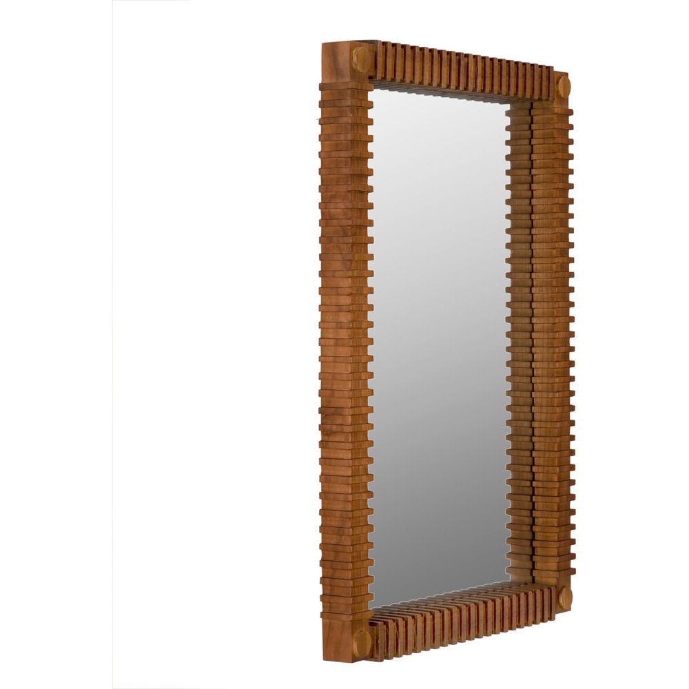 Rift Wood Framed Rectangular Wall Mirror - LOOMLAN - Wall Mirrors