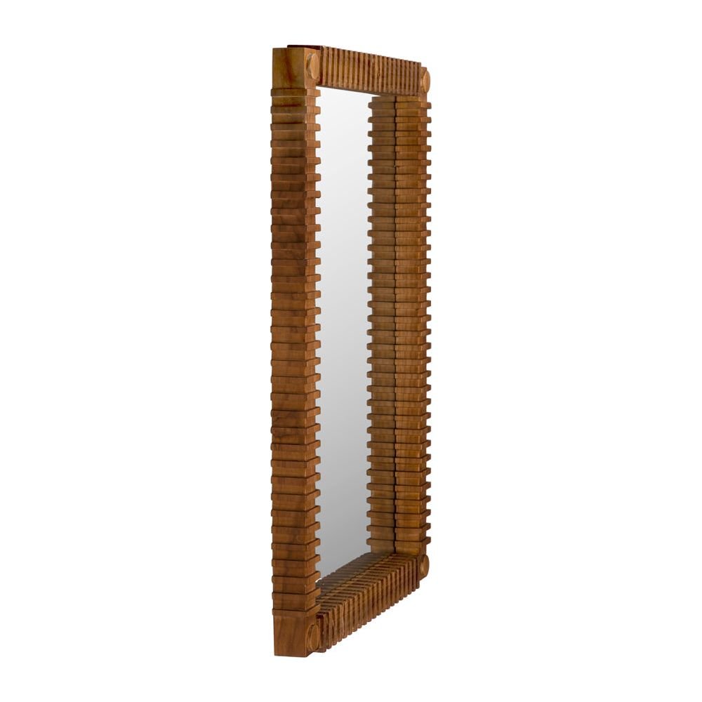 Rift Wood Framed Rectangular Wall Mirror - LOOMLAN - Wall Mirrors