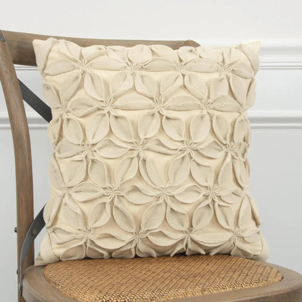 Riona Textured Floral Throw Pillow For Couch - LOOMLAN - LOOMLAN - Throw Pillows