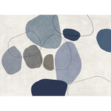 River Stones Blue III Artwork d Canvas Floating - LOOMLAN - LOOMLAN - Canvas Art